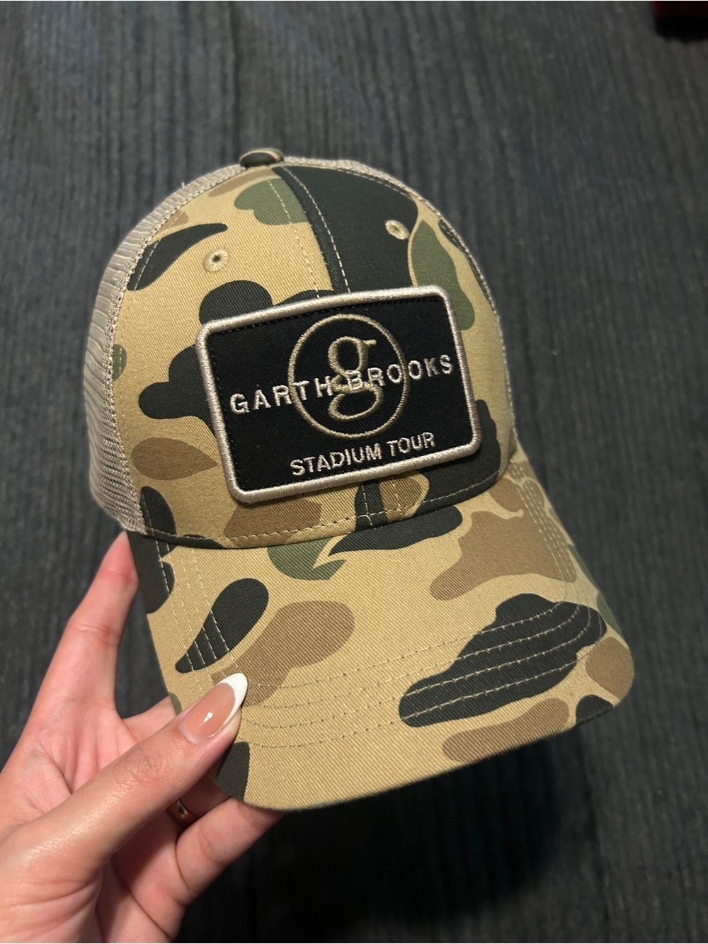 Garth Brooks Stadium Tour Camo Trucker Hat - Green Camouflage